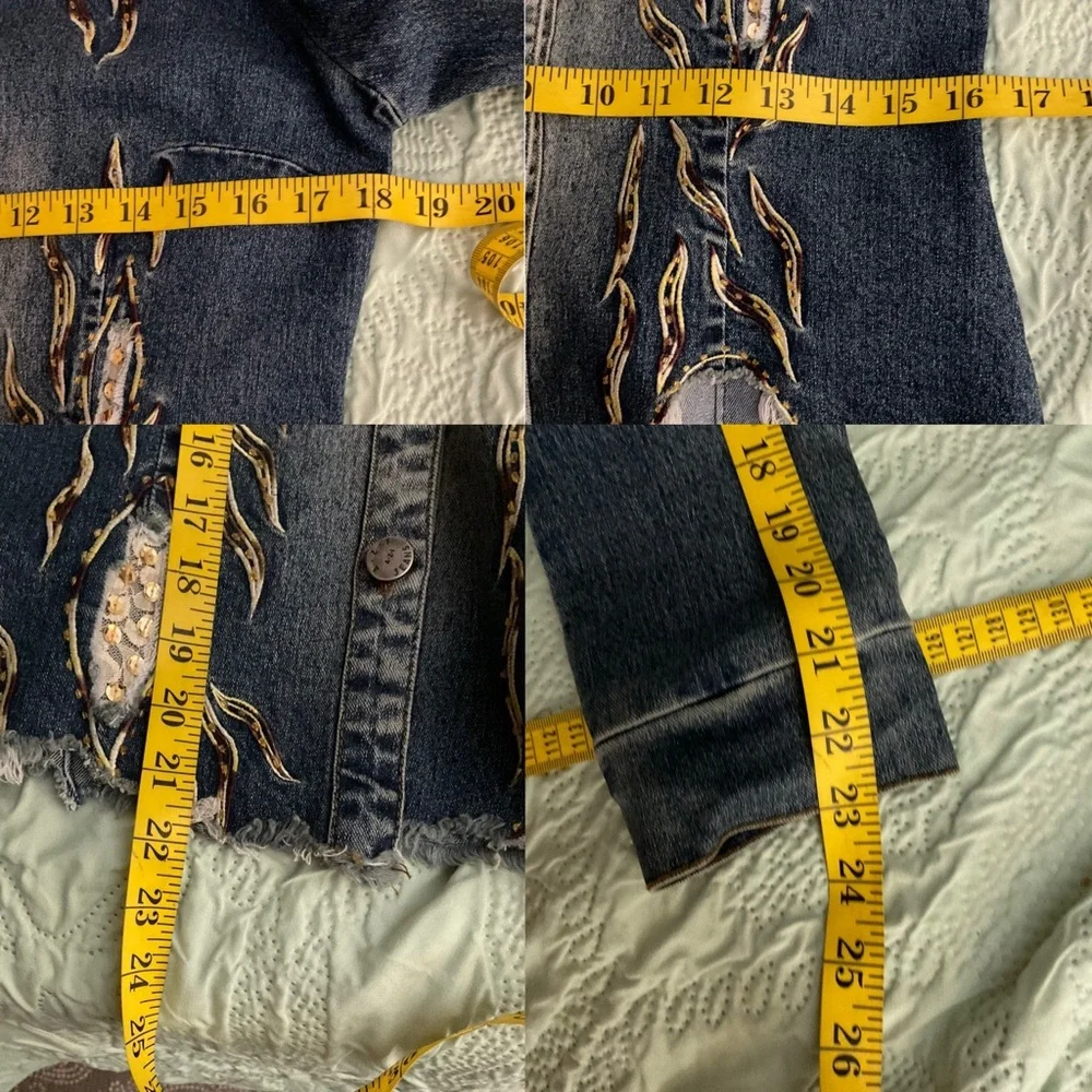 A.Z.I Jean‎ Embroidered and Beaded Jacket. Size 2